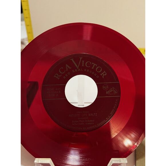 Red Vinyl Set Strauss Waltzes Boston Pops Orchestra Box Set of 4 RCA Victor 1949 - Picture 2 of 16